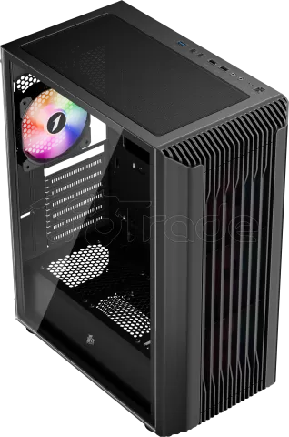 Photo de Boitier Moyen Tour ATX 1stPlayer H6 RGB avec panneau vitré (Noir)