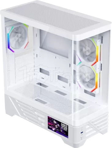 Photo de Boitier Moyen Tour ATX 1stPlayer MC8 RGB avec panneaux vitrés (Blanc)
