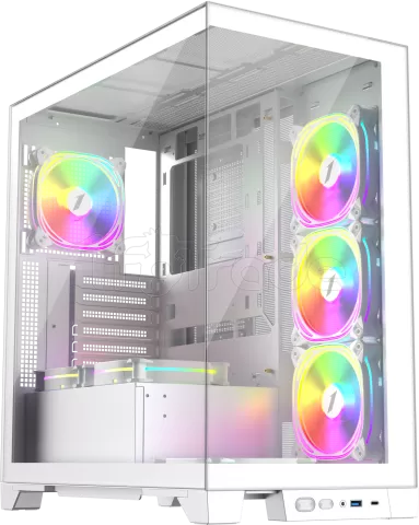 Photo de Boitier Moyen Tour ATX 1stPlayer Mi8 RGB avec panneaux vitrés (Blanc)