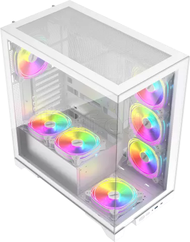 Photo de Boitier Moyen Tour ATX 1stPlayer Mi8 RGB avec panneaux vitrés (Blanc)