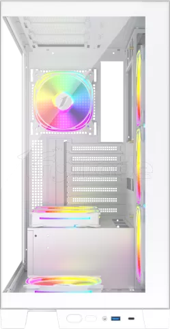 Photo de Boitier Moyen Tour ATX 1stPlayer Mi8 RGB avec panneaux vitrés (Blanc)