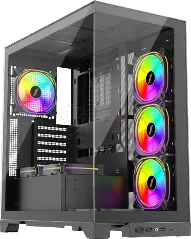 Photo de Boitier Moyen Tour ATX 1stPlayer Mi8 RGB avec panneaux vitrés (Noir)