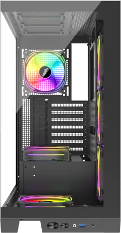 Photo de Boitier Moyen Tour ATX 1stPlayer Mi8 RGB avec panneaux vitrés (Noir)