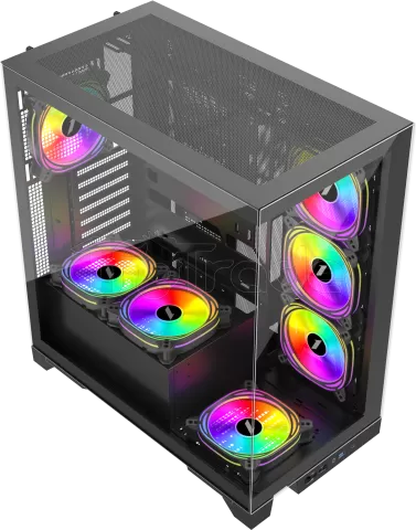 Photo de Boitier Moyen Tour ATX 1stPlayer Mi8 RGB avec panneaux vitrés (Noir)