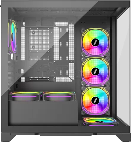 Photo de Boitier Moyen Tour ATX 1stPlayer Mi8 RGB avec panneaux vitrés (Noir)