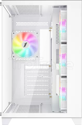 Photo de Boitier Moyen Tour ATX 1stPlayer MV8-TP RGB avec panneaux vitrés (Blanc)