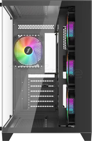 Photo de Boitier Moyen Tour ATX 1stPlayer MV8-TP RGB avec panneaux vitrés (Noir)