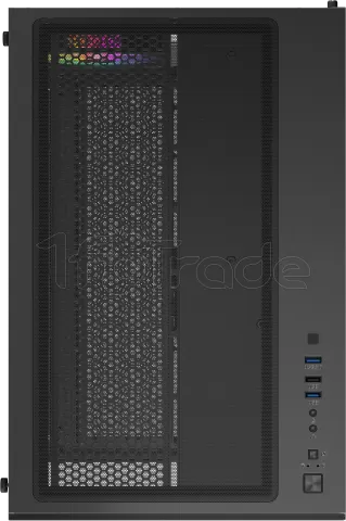 Photo de Boitier Moyen Tour ATX 1stPlayer MV8-TP RGB avec panneaux vitrés (Noir)