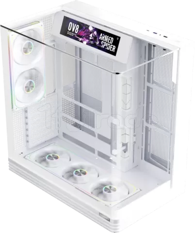 Photo de Boitier Moyen Tour ATX 1stPlayer OV8S RGB avec panneaux vitrés (Blanc)