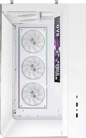Photo de Boitier Moyen Tour ATX 1stPlayer OV8S RGB avec panneaux vitrés (Blanc)