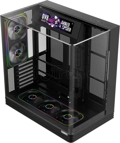 Photo de Boitier Moyen Tour ATX 1stPlayer OV8S RGB avec panneaux vitrés (Noir)