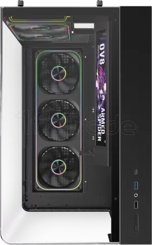 Photo de Boitier Moyen Tour ATX 1stPlayer OV8S RGB avec panneaux vitrés (Noir)