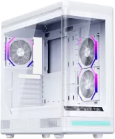 Photo de Boitier Moyen Tour ATX 1stPlayer PB8 RGB avec panneaux vitrés (Blanc)
