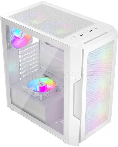 Photo de Boitier Moyen Tour ATX 1stPlayer T7-P RGB avec panneau vitré (Blanc)