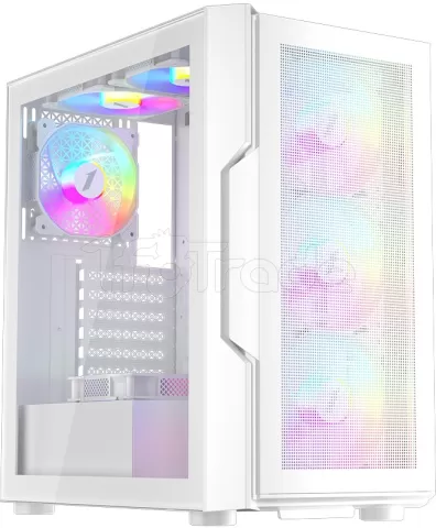 Photo de Boitier Moyen Tour ATX 1stPlayer T7-P RGB avec panneau vitré (Blanc)