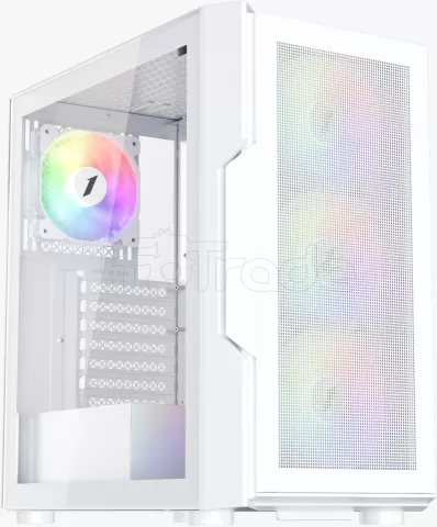 Photo de Boitier Moyen Tour ATX 1stPlayer Trilobite T7-P RGB avec panneau vitré (Blanc)