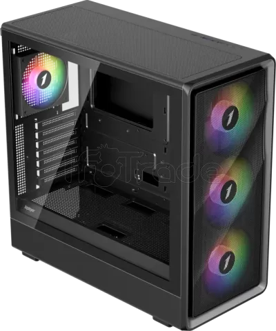 Photo de Boitier Moyen Tour ATX 1stPlayer WA8 RGB avec panneau vitré (Noir)
