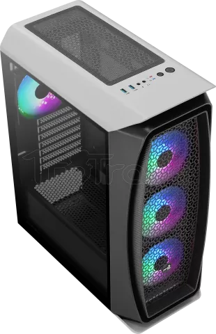 Photo de Boitier Moyen Tour ATX AeroCool Aero One Frost RGB avec panneau vitré (Blanc)