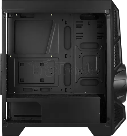 Photo de Boitier Moyen Tour ATX AeroCool AeroEngine Tempered Glass RGB avec panneau vitré (Noir)