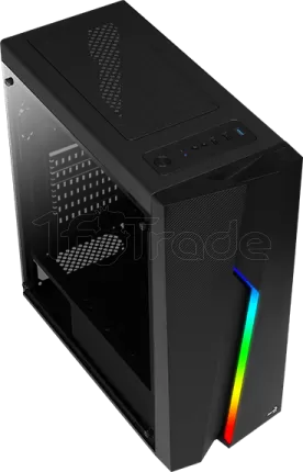 Photo de Boitier Moyen Tour ATX AeroCool Bolt RGB avec panneau vitré (Noir)