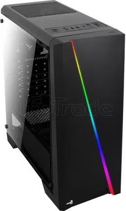 Photo de Boitier Moyen Tour ATX AeroCool Cylon RGB avec panneau vitré (Noir)