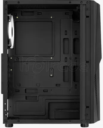 Photo de Boitier Moyen Tour ATX AeroCool Mecha ARGB avec panneau vitré (Noir)