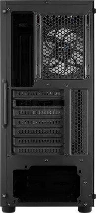 Photo de Boitier Moyen Tour ATX AeroCool Menace Saturn F RGB avec panneau vitré (Noir)