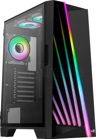 Photo de Boitier Moyen Tour ATX AeroCool Mirage V2 RGB avec panneau vitré (Noir)