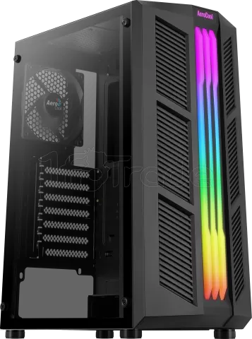 Photo de Boitier Moyen Tour ATX AeroCool Prime RGB avec panneau vitré (Noir)