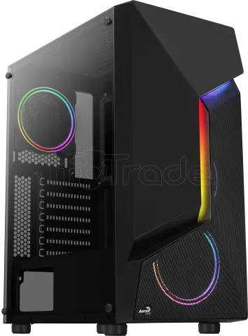 Photo de Boitier Moyen Tour ATX AeroCool Scape V2 RGB avec panneau vitré (Noir)