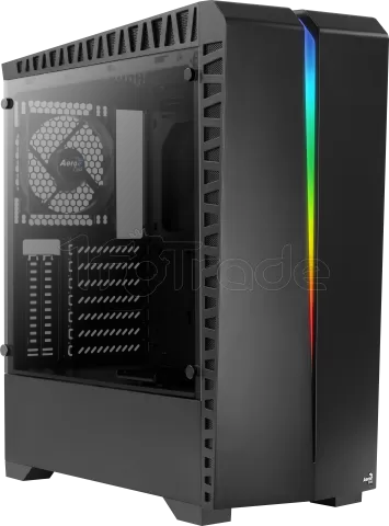 Photo de Boitier Moyen Tour ATX AeroCool Scar RGB avec panneau vitré (Noir)