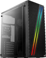 Photo de Boitier Moyen Tour ATX AeroCool Streak RGB avec panneau vitré (Noir)