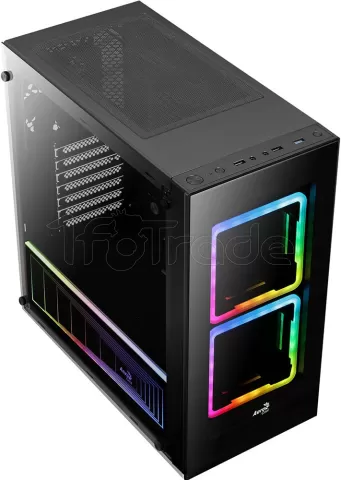 Photo de Boitier Moyen Tour ATX AeroCool Tor RGB avec panneaux vitrés (Noir)