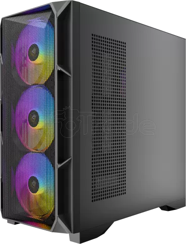 Photo de Boitier Moyen Tour ATX Antec AX1000 RGB avec panneau vitré (Noir)