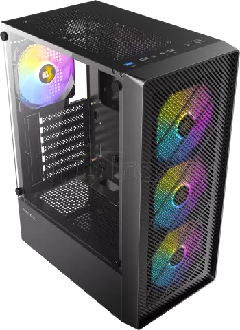Photo de Boitier Moyen Tour ATX Antec AX26 Elite RGB avec panneau vitré (Noir)