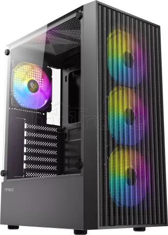 Photo de Boitier Moyen Tour ATX Antec AX27 Elite RGB avec panneau vitré (Noir)