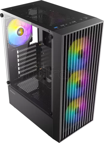 Photo de Boitier Moyen Tour ATX Antec AX27 Elite RGB avec panneau vitré (Noir)