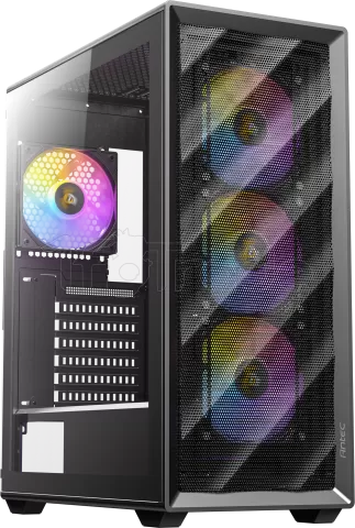 Photo de Boitier Moyen Tour ATX Antec AX85 RGB avec panneau vitré (Noir)
