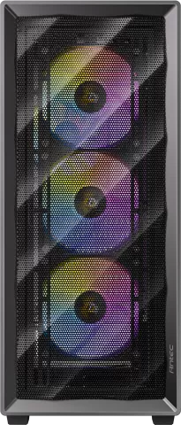 Photo de Boitier Moyen Tour ATX Antec AX85 RGB avec panneau vitré (Noir)