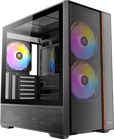 Photo de Boitier Moyen Tour ATX Antec Flux Rear RGB avec panneau vitré (Noir)