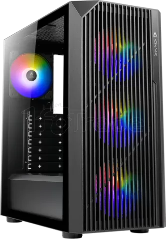 Photo de Boitier Moyen Tour ATX Azza Source RGB avec panneau vitré (Noir)