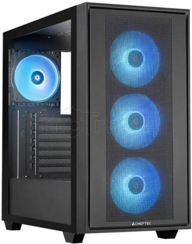 Photo de Boitier Moyen Tour ATX Chieftec Hunter 3 RGB avec panneau vitré (Noir)