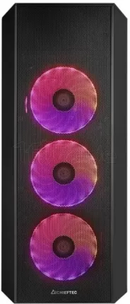 Photo de Boitier Moyen Tour ATX Chieftec Scorpion 4 RGB avec panneau vitré (Noir)