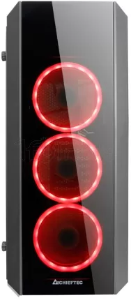 Photo de Boitier Moyen Tour ATX Chieftec Scorpion II GL-02B RGB avec panneaux vitrés (Noir)