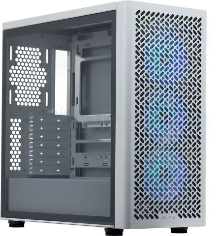 Photo de Boitier Moyen Tour ATX Cooler Master Elite 502 RGB avec panneau vitré (Blanc)