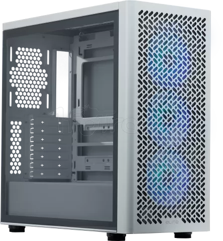 Photo de Boitier Moyen Tour ATX Cooler Master Elite 502 RGB avec panneau vitré (Blanc)