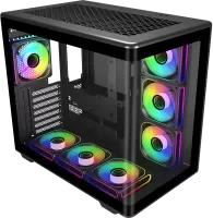 Photo de Boitier Moyen Tour ATX Cooler Master Elite 600 avec panneaux vitrés (Noir)