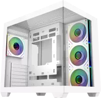 Photo de Boitier Moyen Tour ATX Cooler Master Elite 681 RGB avec panneaux vitrés (Blanc)