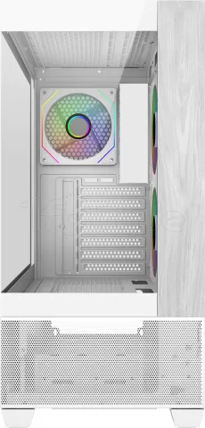 Photo de Boitier Moyen Tour ATX Cooler Master Elite 690 Wood RGB avec panneaux vitrés (Blanc)