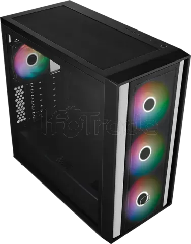 Photo de Boitier Moyen Tour ATX Cooler Master MasterBox 600 Lite RGB avec panneau vitré (Noir)